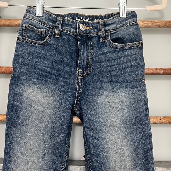 Boys Cat & Jack jeans size 7 straight stretch - Picture 4 of 5